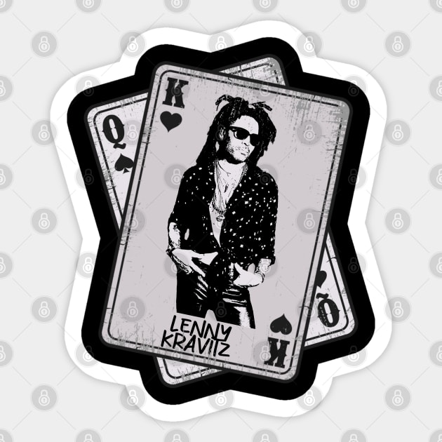 Retro Lenny Kravitz Style Card Sticker by Slepet Anis